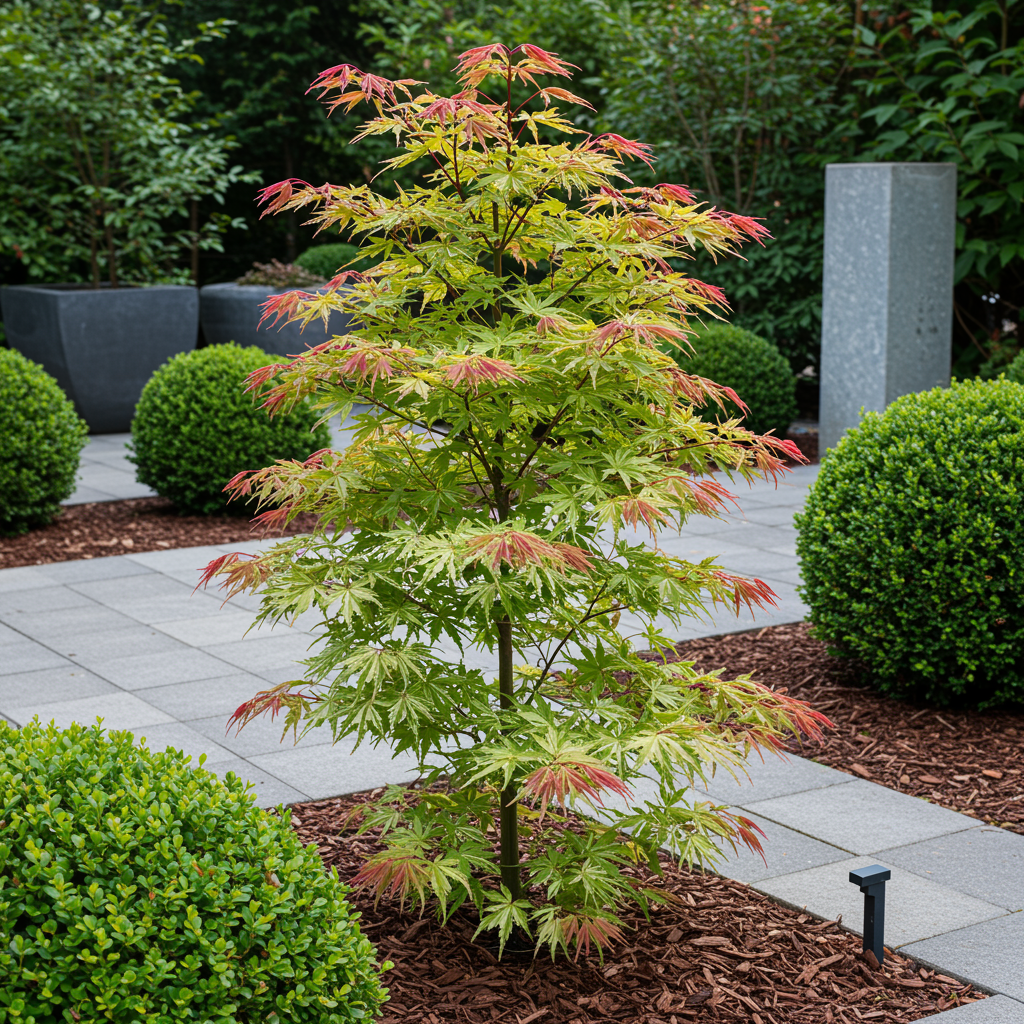 Terrasseplante – Japansk Løn 'Acer palmatum Phoenix' – Pink – 1 Plante – Løvfældende – Pot Ø19 cm – Højde 70 cm